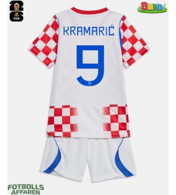 Kroatien Andrej Kramaric #9 Hemmaställ Barn VM 2026 Kortärmad (+ Korta byxor)